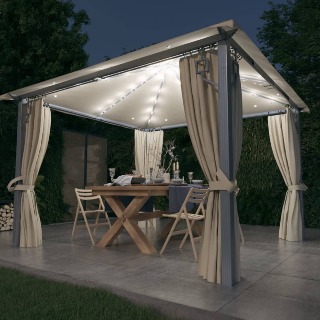 Tonnelle LED Solaire Aluminium 4x3 m — Rideaux & Moustiquaires - photo 1