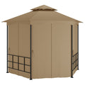 Gazebo belvedere a parois acier - coloris anthracite