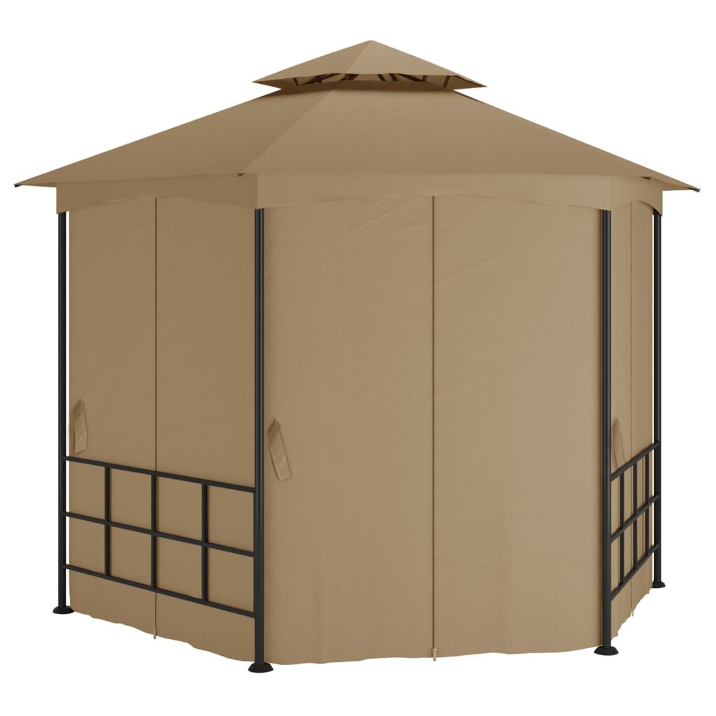 Gazebo belvedere a parois acier - coloris anthracite