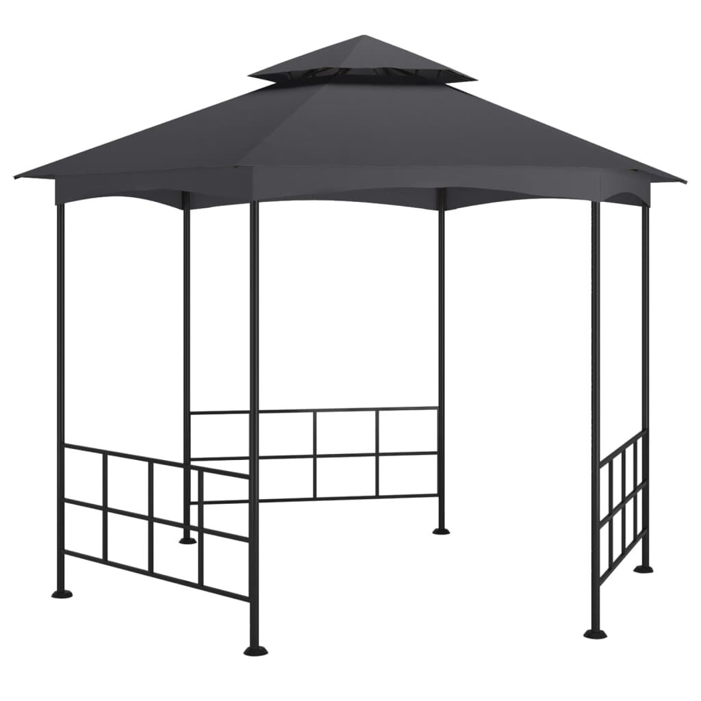 Gazebo belvedere a parois acier - coloris taupe