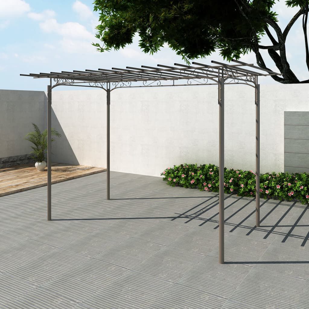 Voûte de jardin décorative acier anthracite