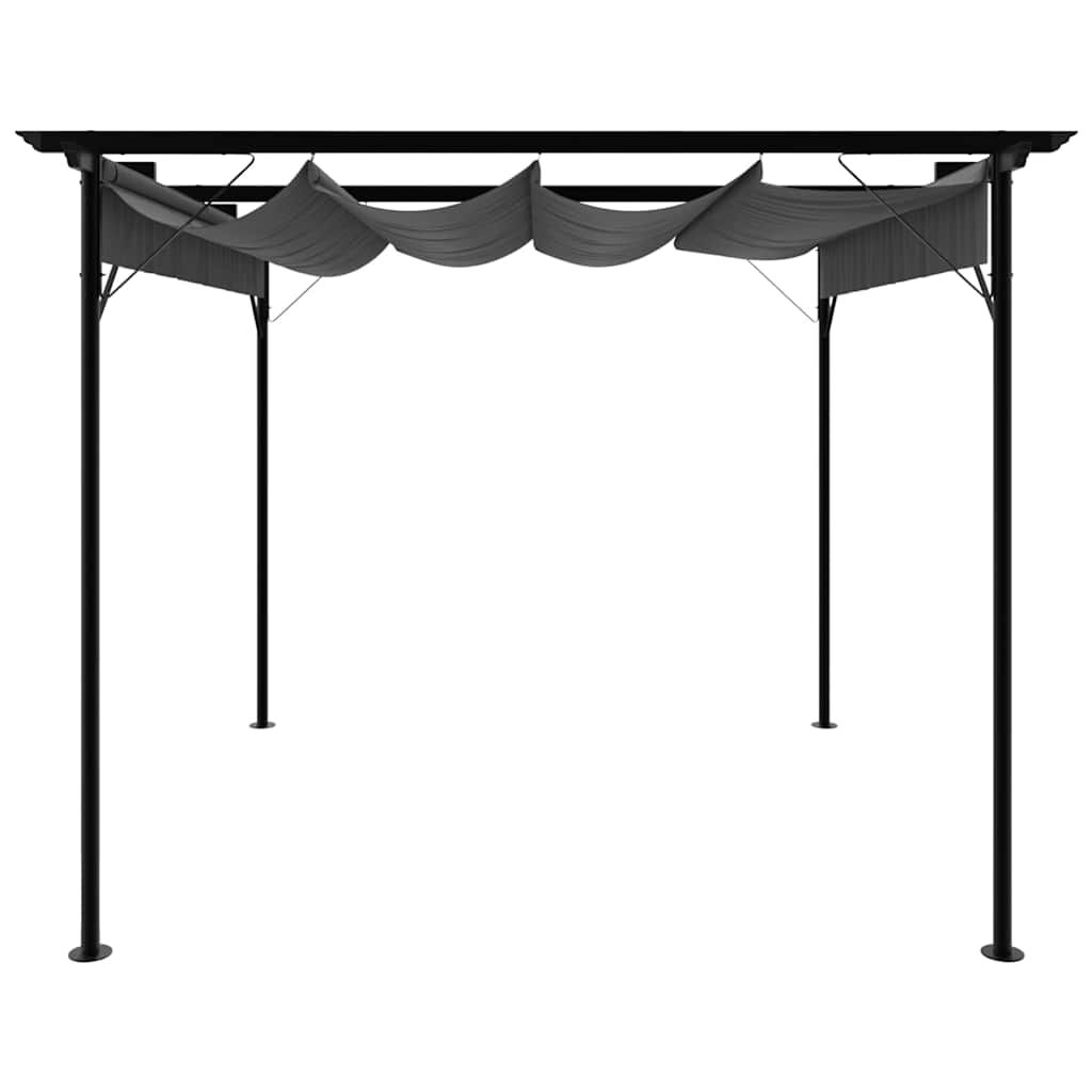 Pergola acier anthracite 3x3 - detail toit