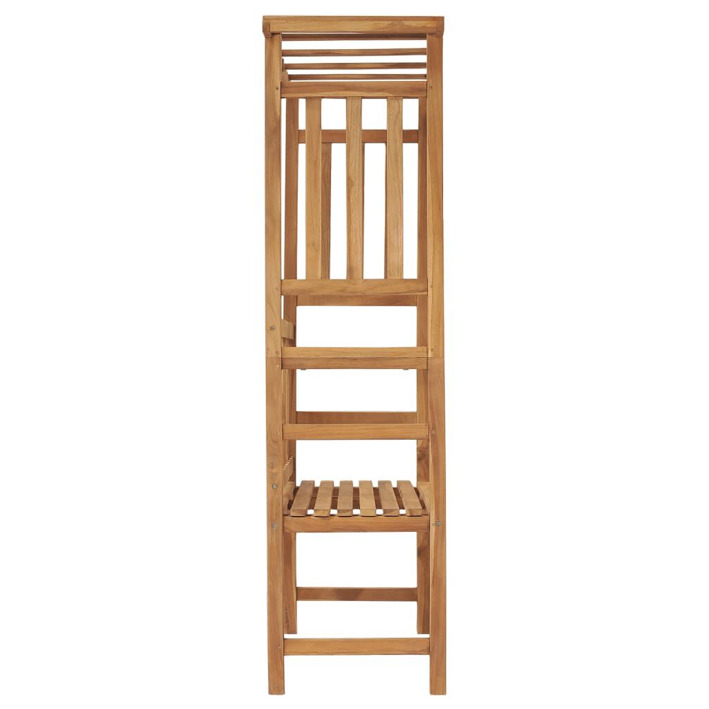 Banc de jardin teck massif avec pergola - structure