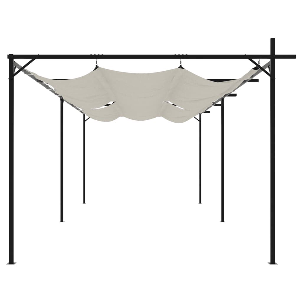 Pergola creme - detail toit retractable