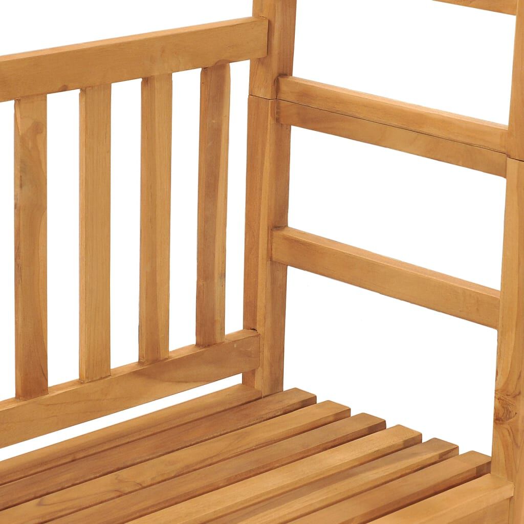 Banc de jardin teck massif avec pergola - dimensions