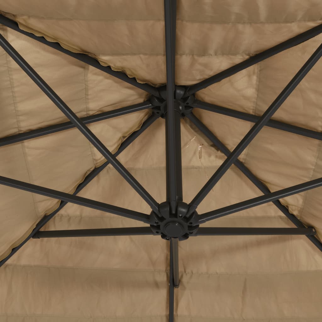 Parasol de Jardin LED Toit Paille 290 cm — Mât Acier - photo 5
