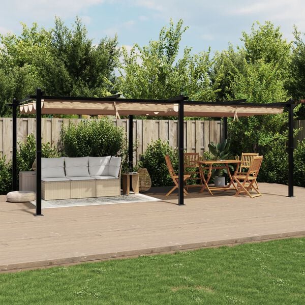 Tonnelle de Jardin Aluminium 3x6 m Toit Rétractable — 18 m² Anti-UV - photo 2